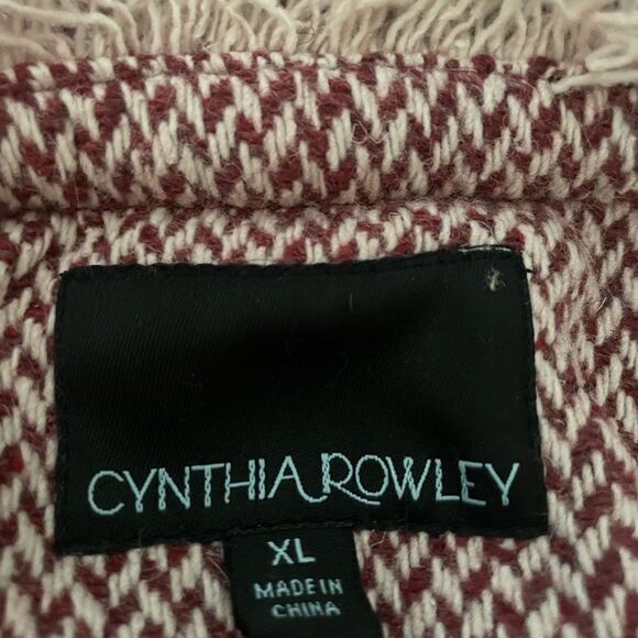 Cynthia Rowley Burgundy Tweed Blazer with Fringe - Picture 5 of 9